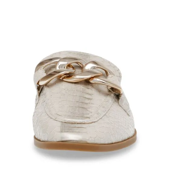 Steve Madden Womens Cally Bone / Gold Sandals