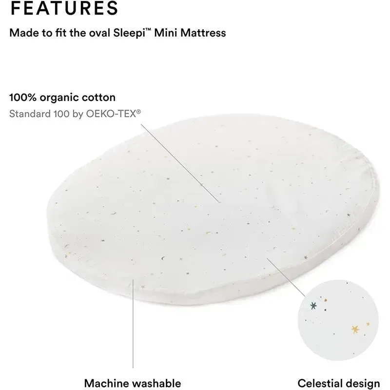 Stokke - Sleepi Mini Fitted Sheet by Pehr, Celestial