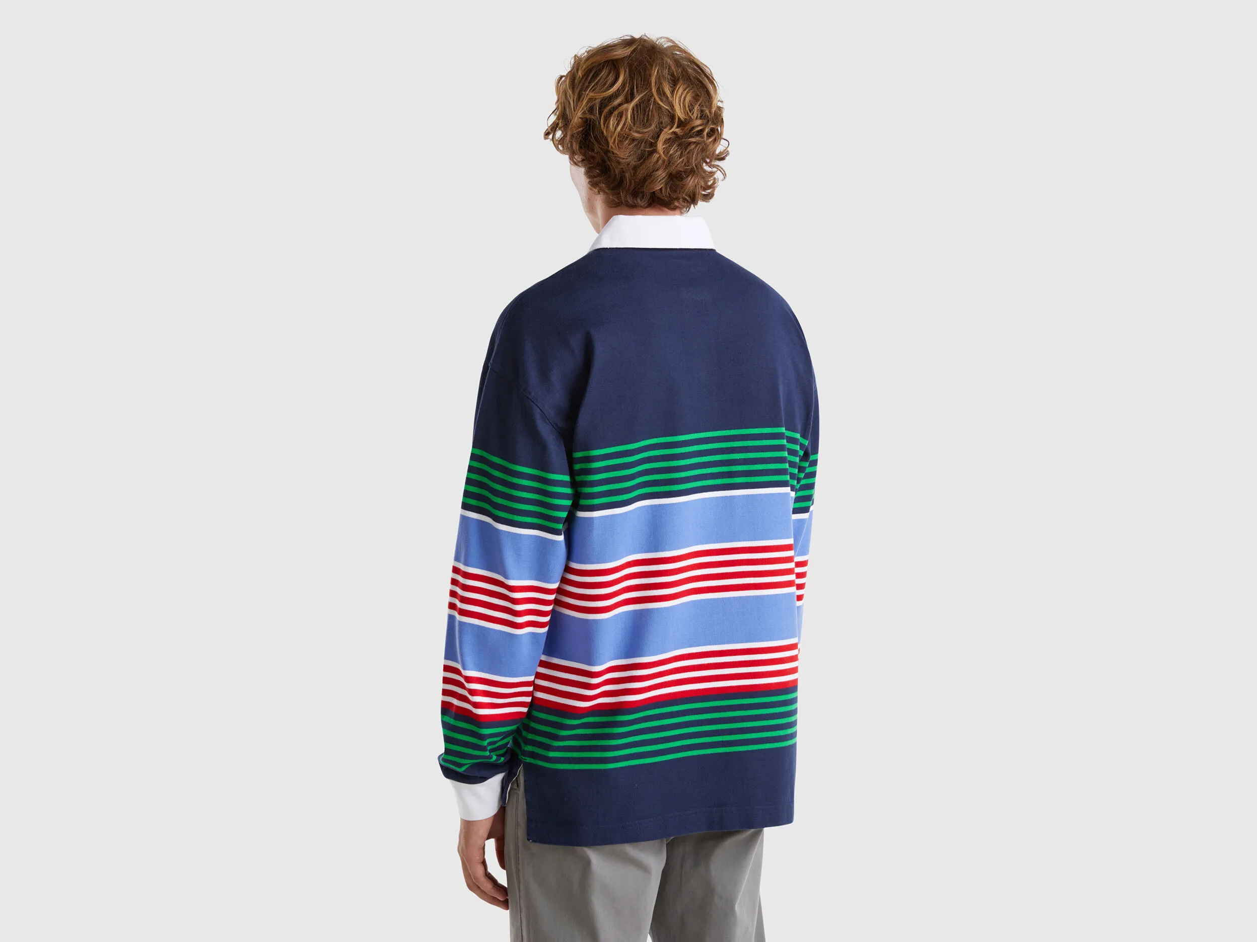 Striped rugby polo - Multi-color | Benetton