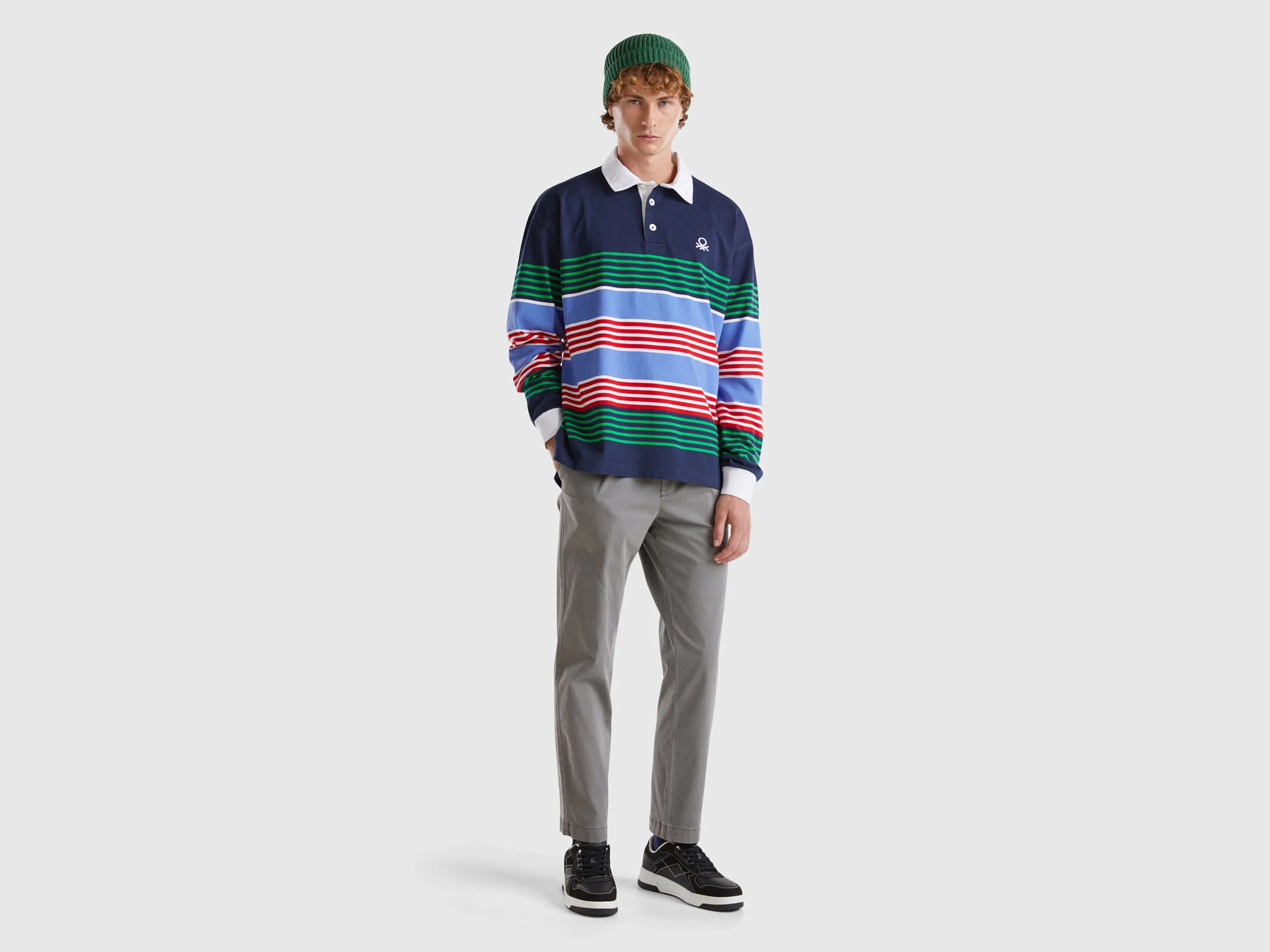 Striped rugby polo - Multi-color | Benetton