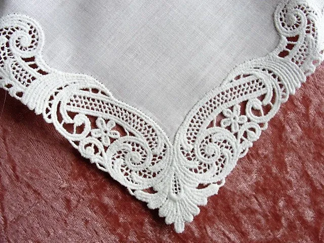 STUNNING Vintage Linen and Swiss Lace Placemats and Napkins Set, Never Used, Fine Dining,Table Linens, Bridal Gift, French Count