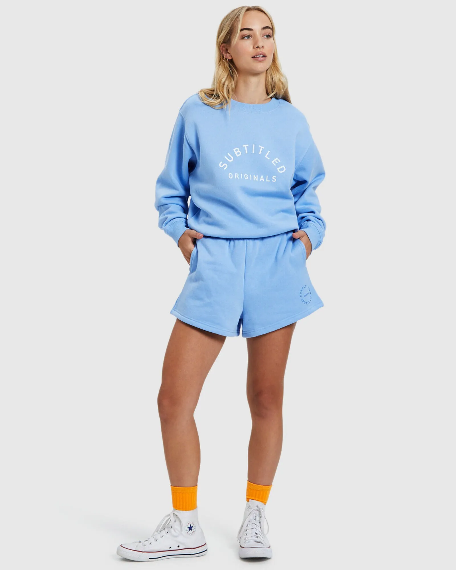 Subtitled Arch Origin Fleece Jumper Blue
