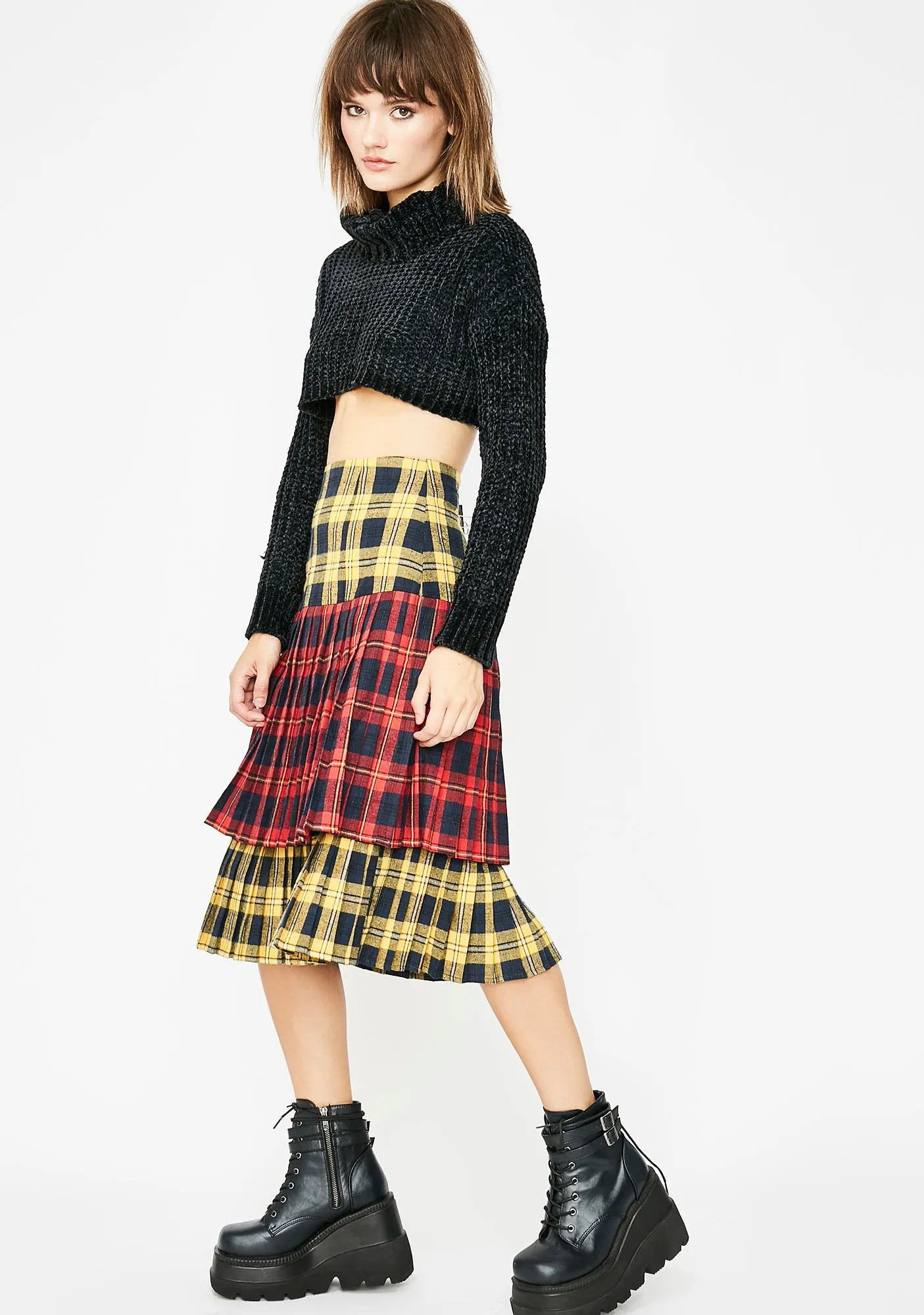 Sunday Skool Plaid Skirt-