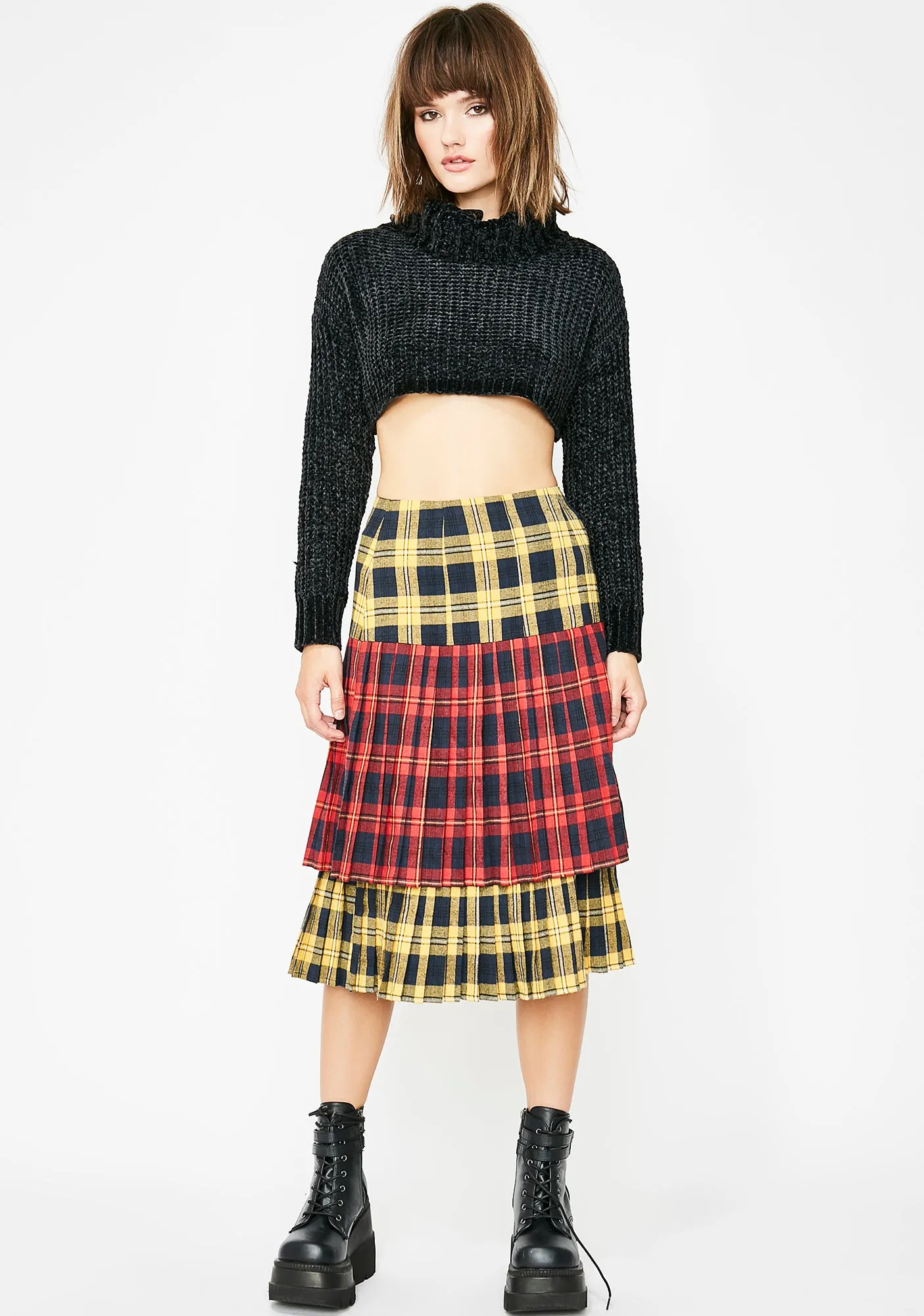 Sunday Skool Plaid Skirt-