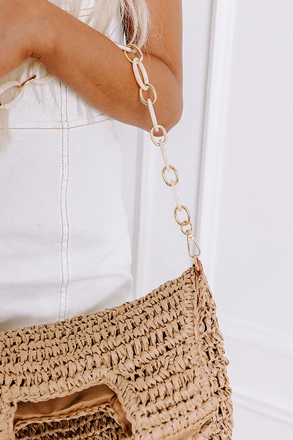 Sunny Day Stroll Woven Tote in Tan