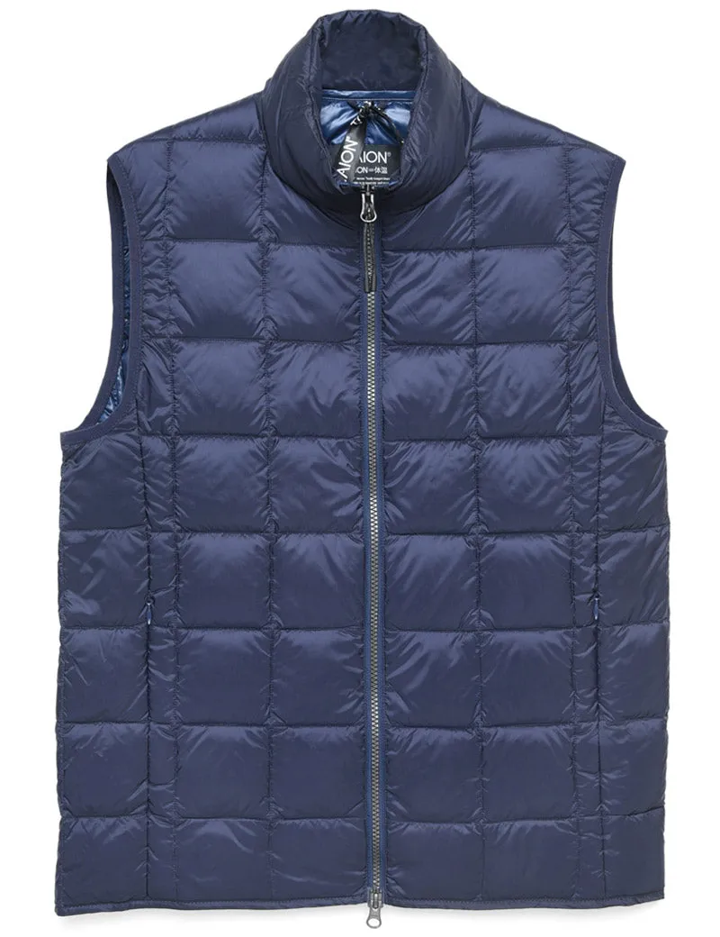 Taion Taion-002 Hi Neck With Zip Down Vest Navy