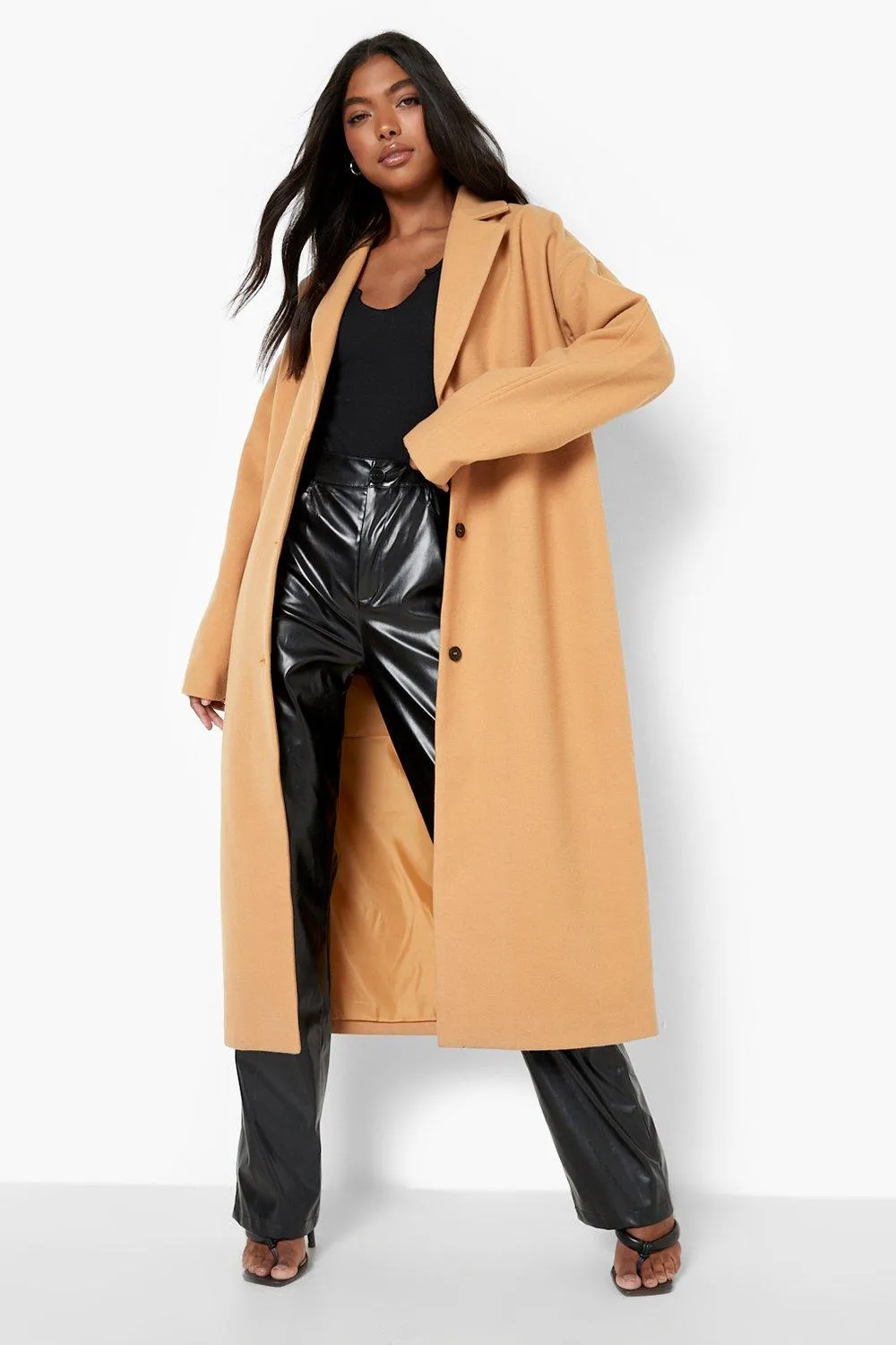 Tall Wool Look Oversized Coat