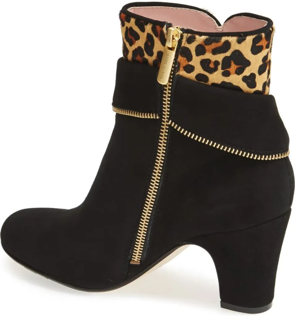 TARYN ROSE Women's Tempie Leopard-Print Calf-Hair Ankle Boot