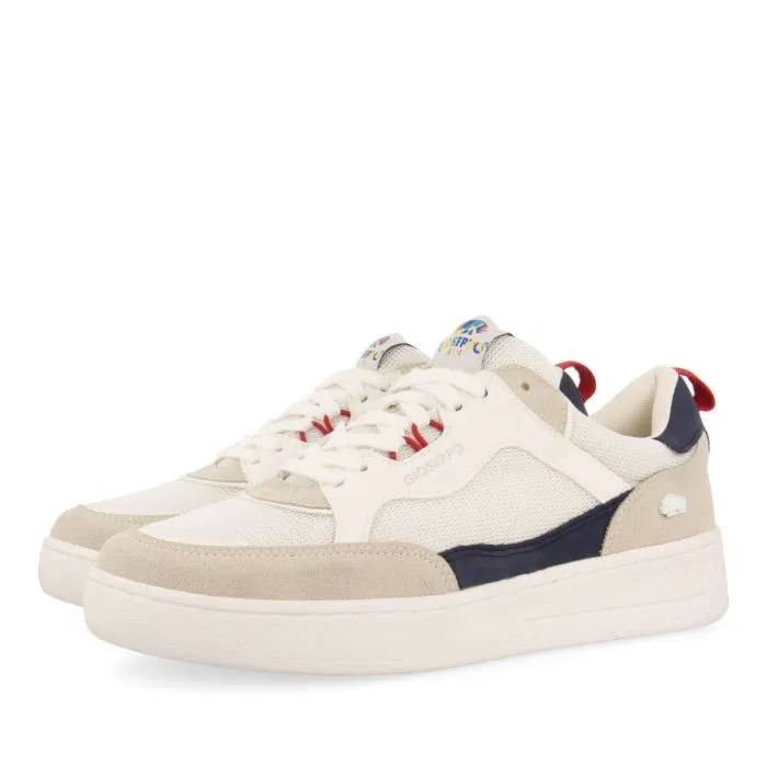 Taxco men's white sneakers with colourful touches