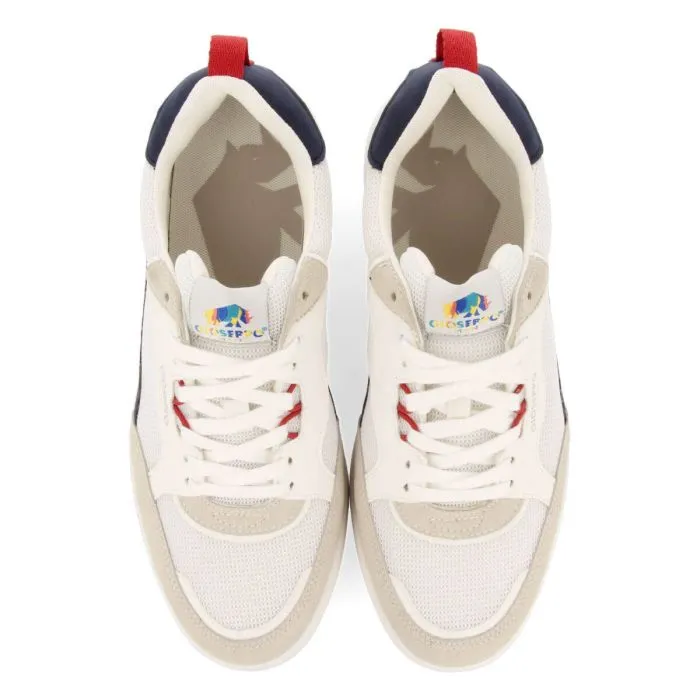 Taxco men's white sneakers with colourful touches