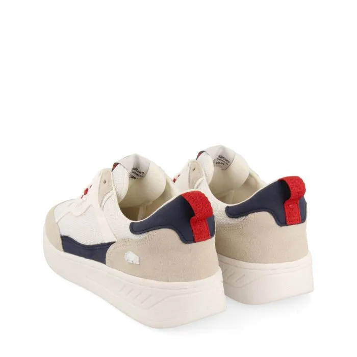 Taxco men's white sneakers with colourful touches