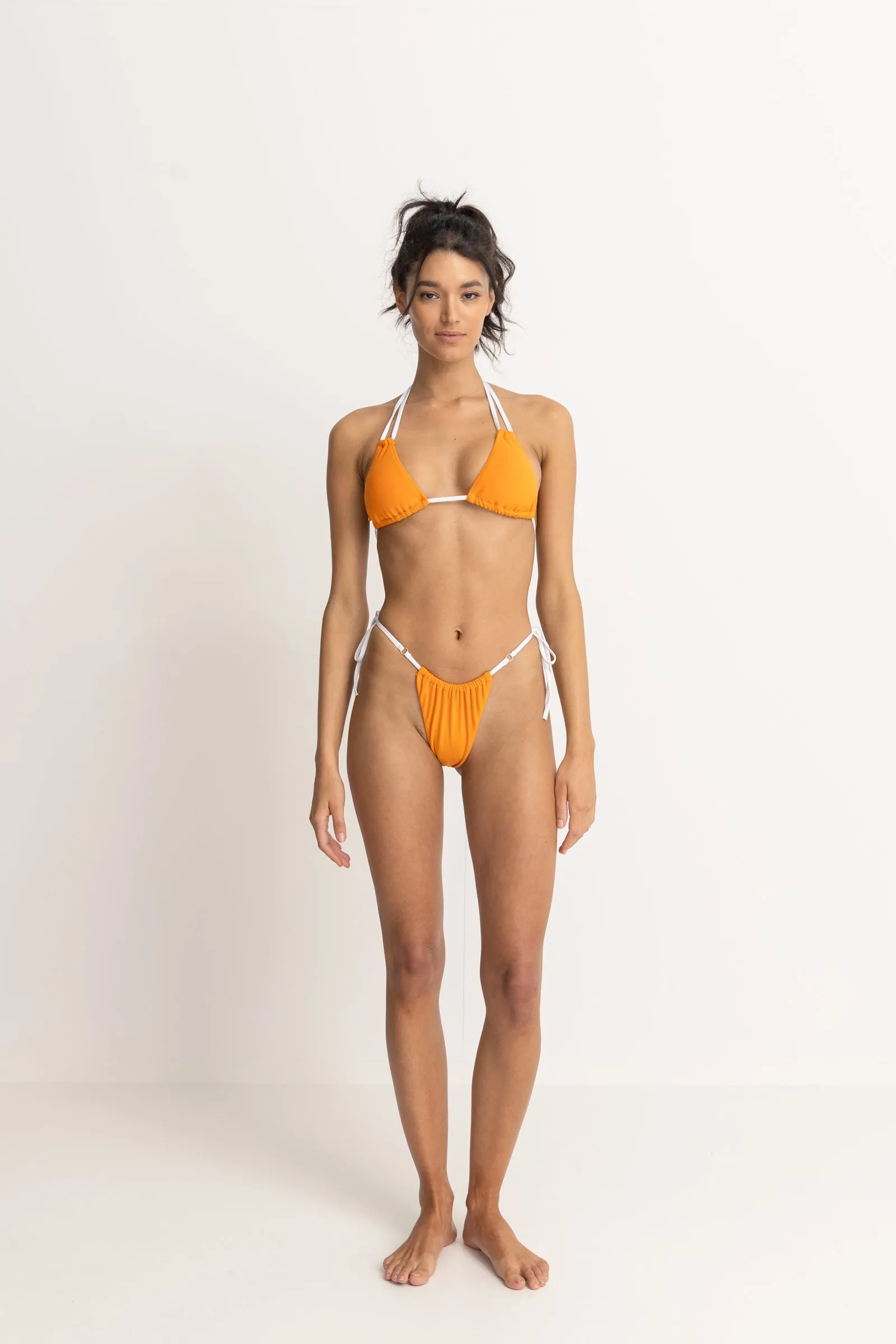 Terry Double Strap Tri Top Orange