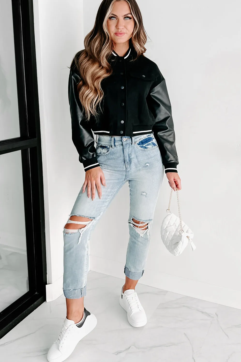 The Good Classic Mixed Media Jacket (Black)
