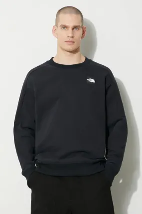 The North Face cotton sweatshirt U The 489 Crew men's black color NF0A87D8JK31