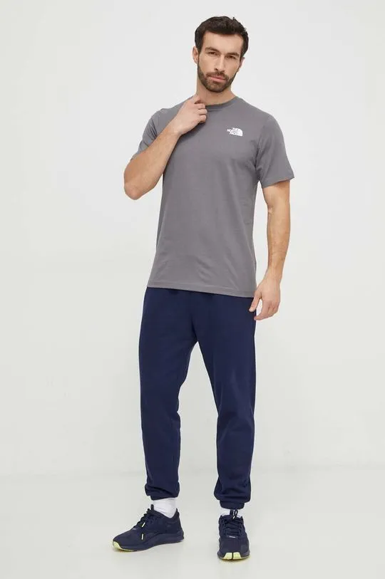 The North Face cotton t-shirt M S/S Redbox Tee men’s gray color NF0A87NP0UZ1