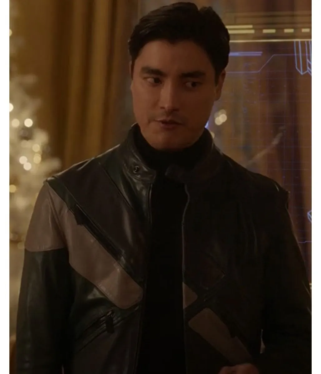 The Princess Switch 3 Remy Hii Black and Green Jacket