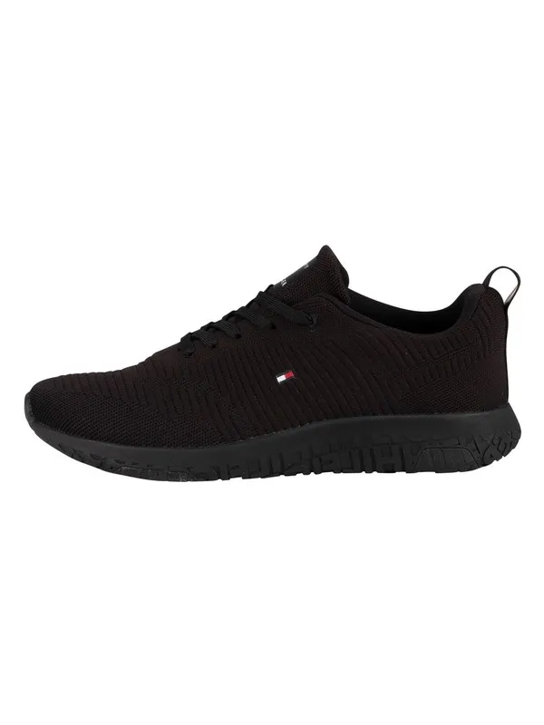 Tommy Hilfiger Corporate Mesh Trainers - Black