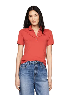 Tommy hilfiger  Fitted cotton polo - Red