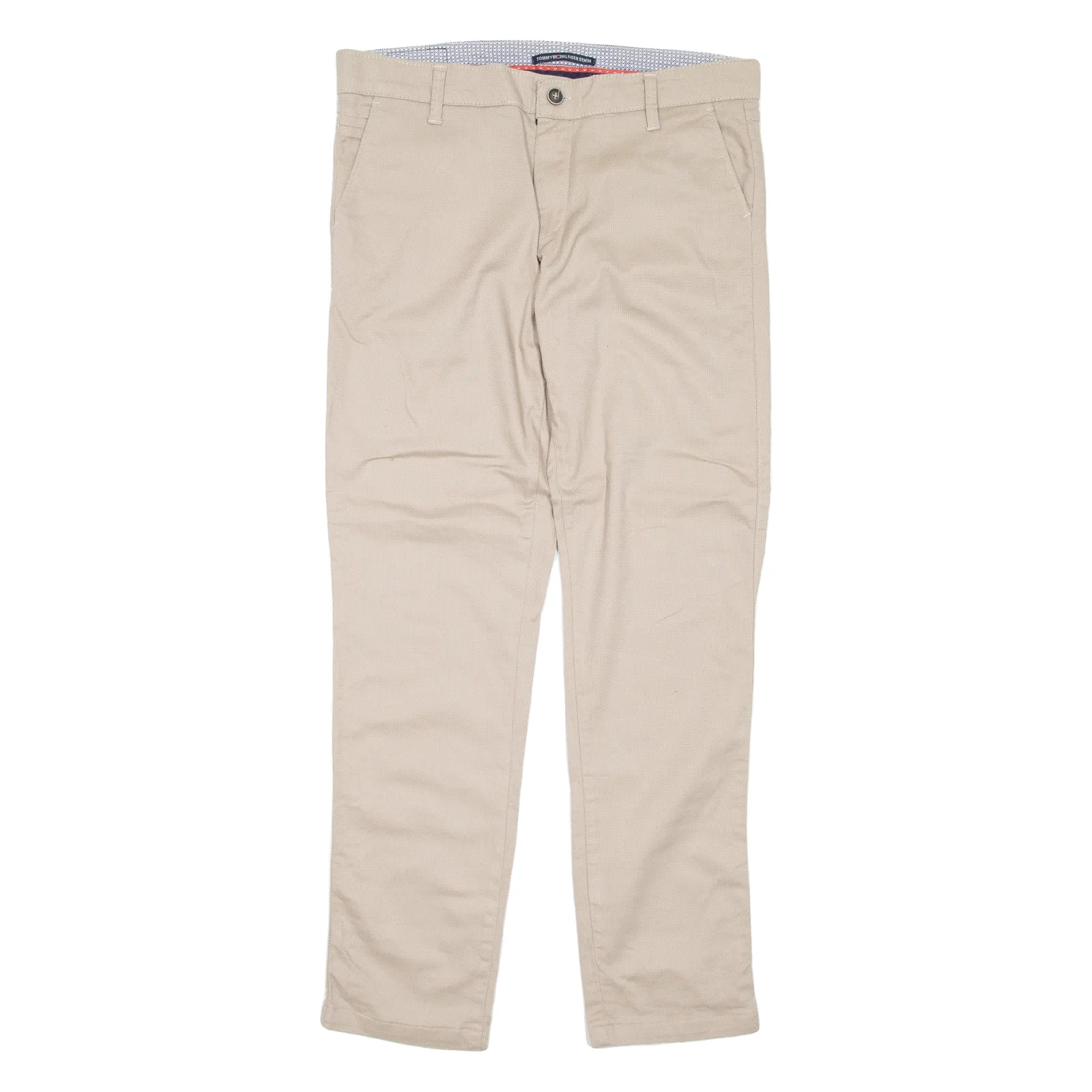 TOMMY HILFIGER Mens Trousers Beige Regular Tapered W34 L32