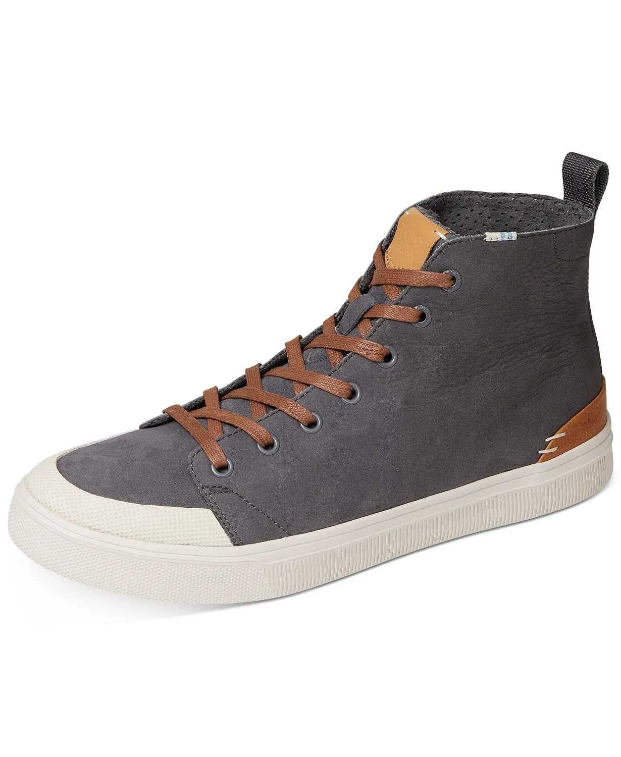 TOMS Men’s Gunmetal Nubuck Trvl Lite High Top Sneakers