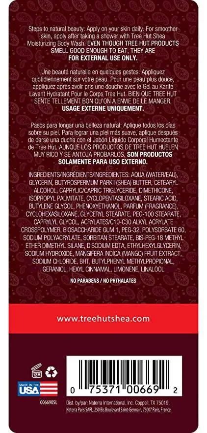TREE HUT [TROPICAL MANGO] SHEA MOISTURIZING BODY LOTION 9OZ