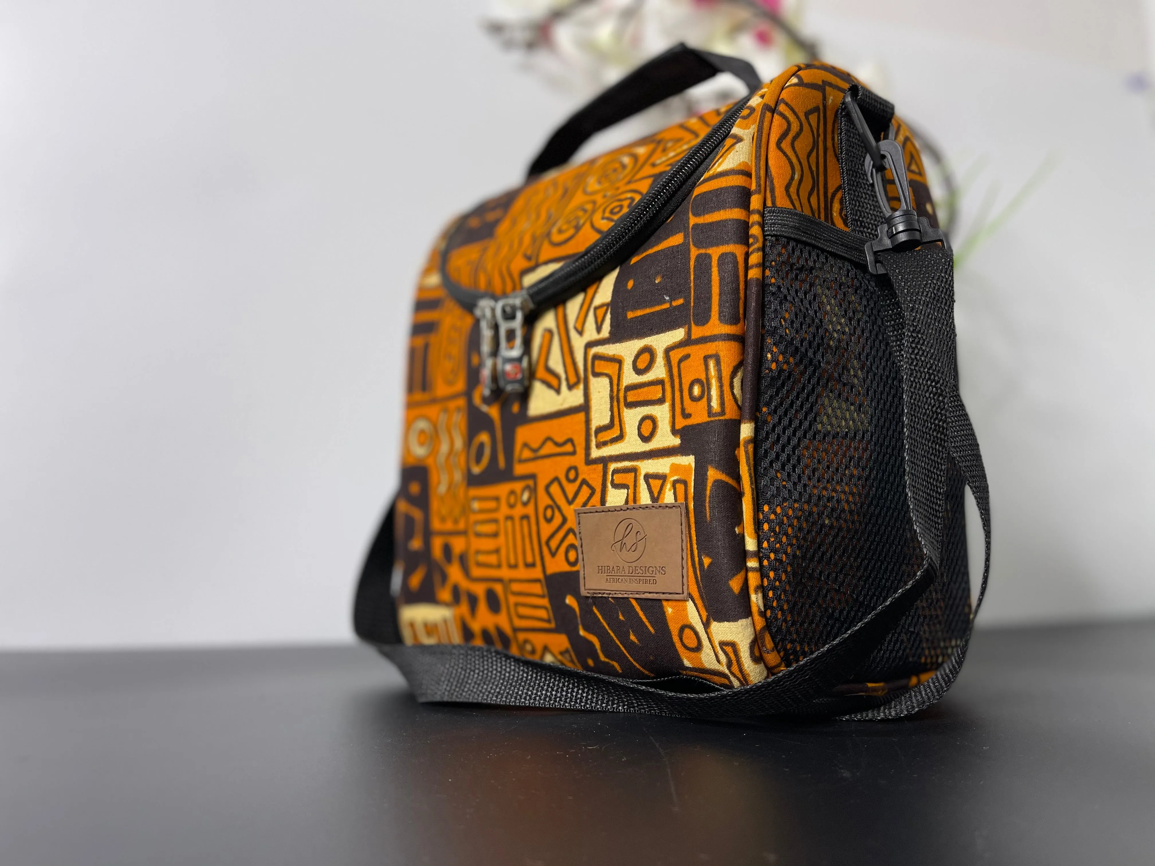 Tribe Brown Print Lunch Bag