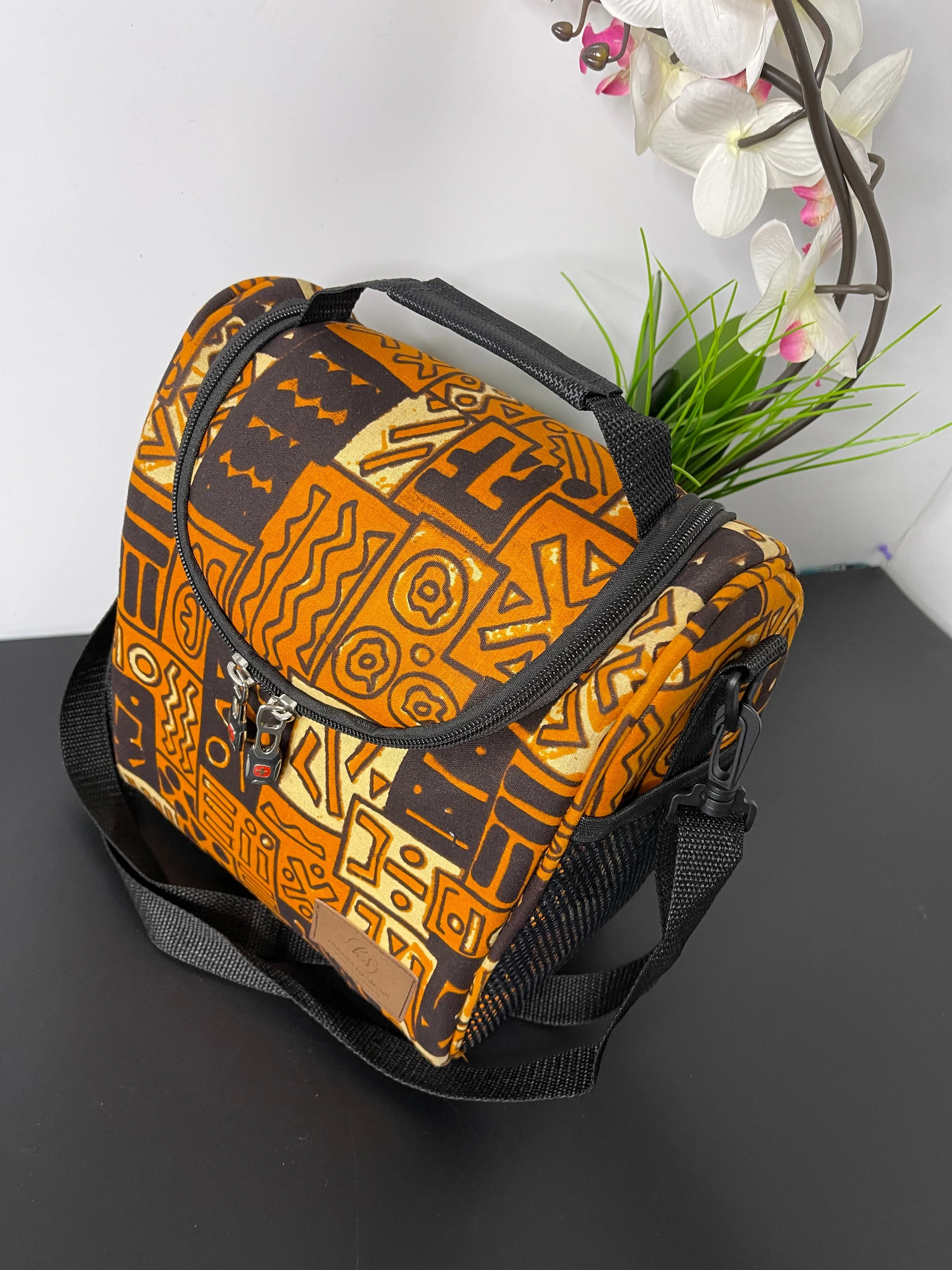 Tribe Brown Print Lunch Bag