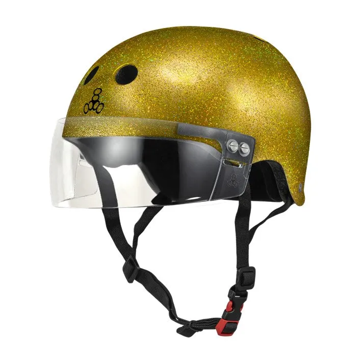 Triple 8 The Visor Gold Glitter Helmet