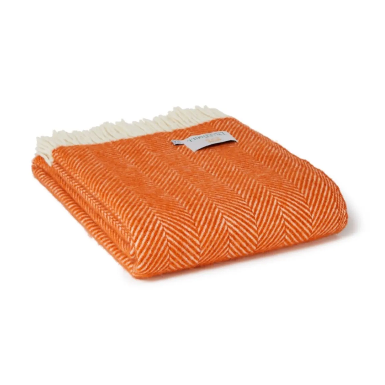 Tweedmill Fishbone Cinnamon Pure Wool Blanket