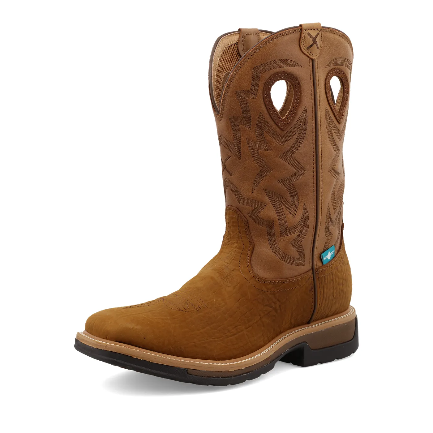 Twisted X Waterproof Western Work Boot – Dark Brown & Tan