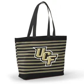 UCF Knights Women's Black Wavy Striped Tatum Tote Bag