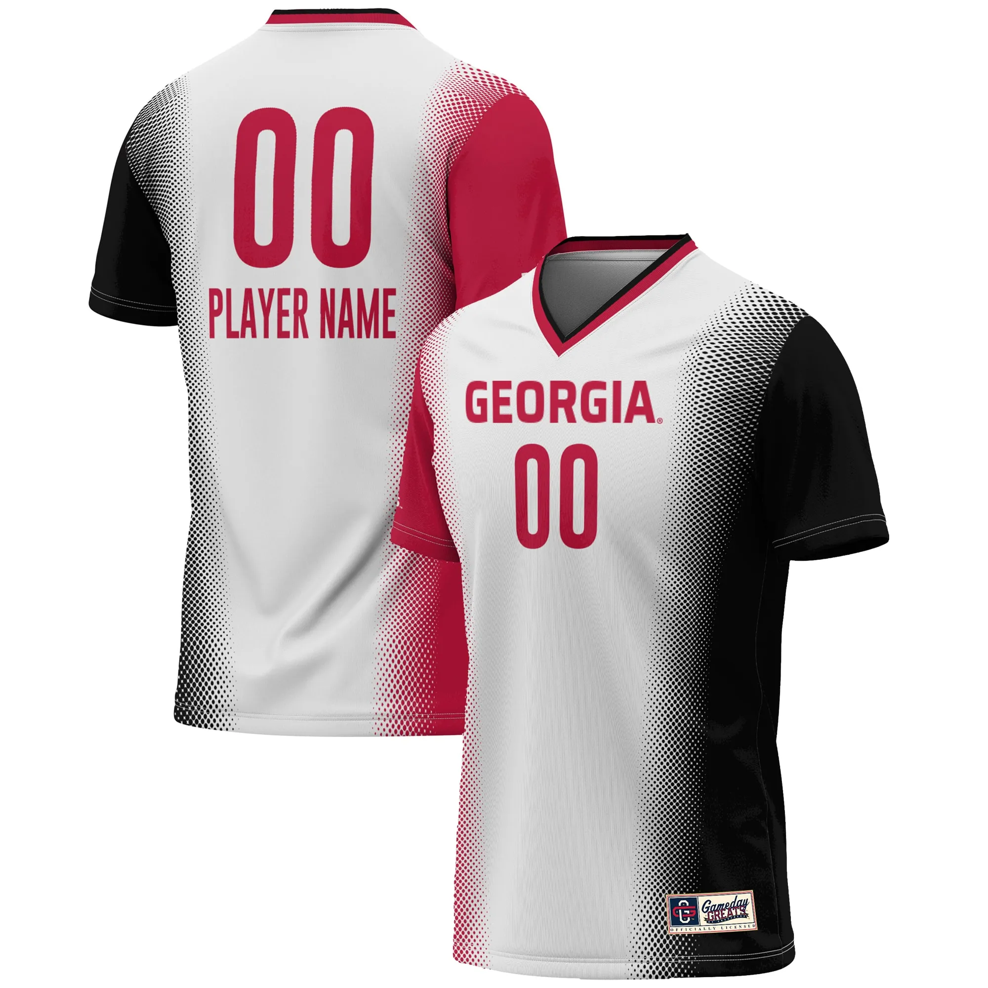 Unisex GameDay Greats  White Georgia Bulldogs NIL Pick-A-Player Lightweight Women's Soccer Jersey
