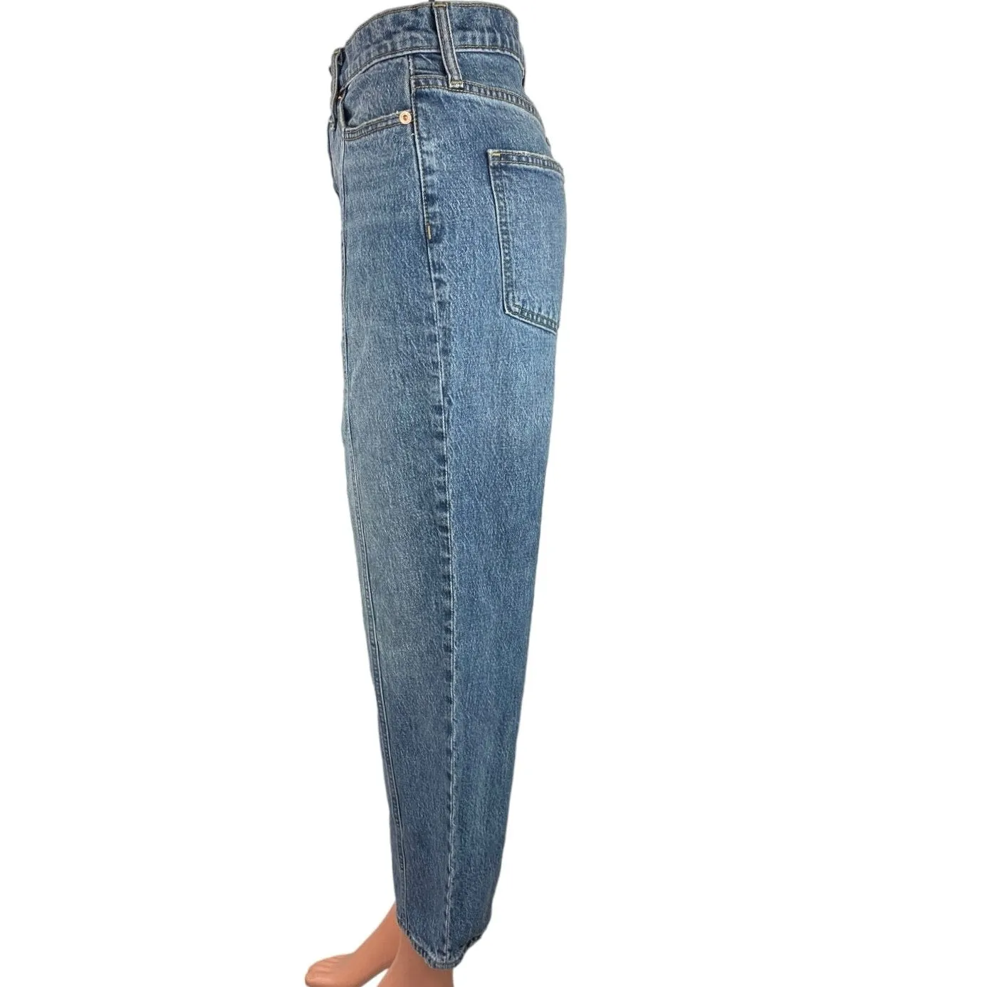Universal Thread Womens Blue High Rise Tailored Wide Leg Ankle Denim Jeans Sz XS