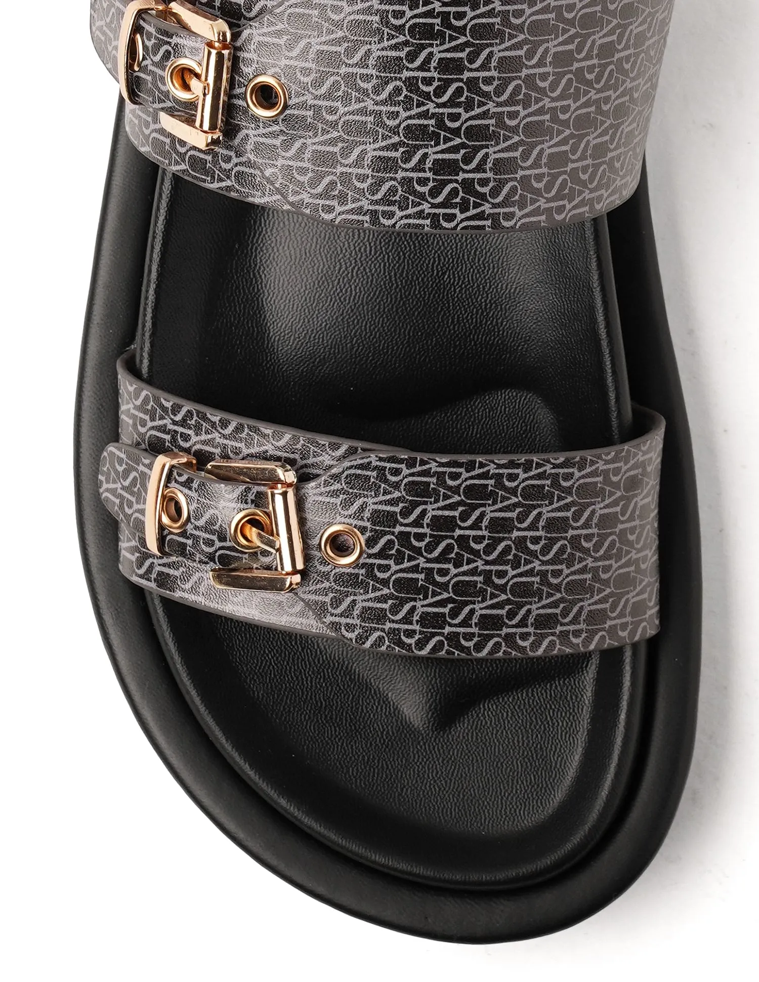 U.S. Polo Assn. Open Toe Buckle Detail Maria Sandals