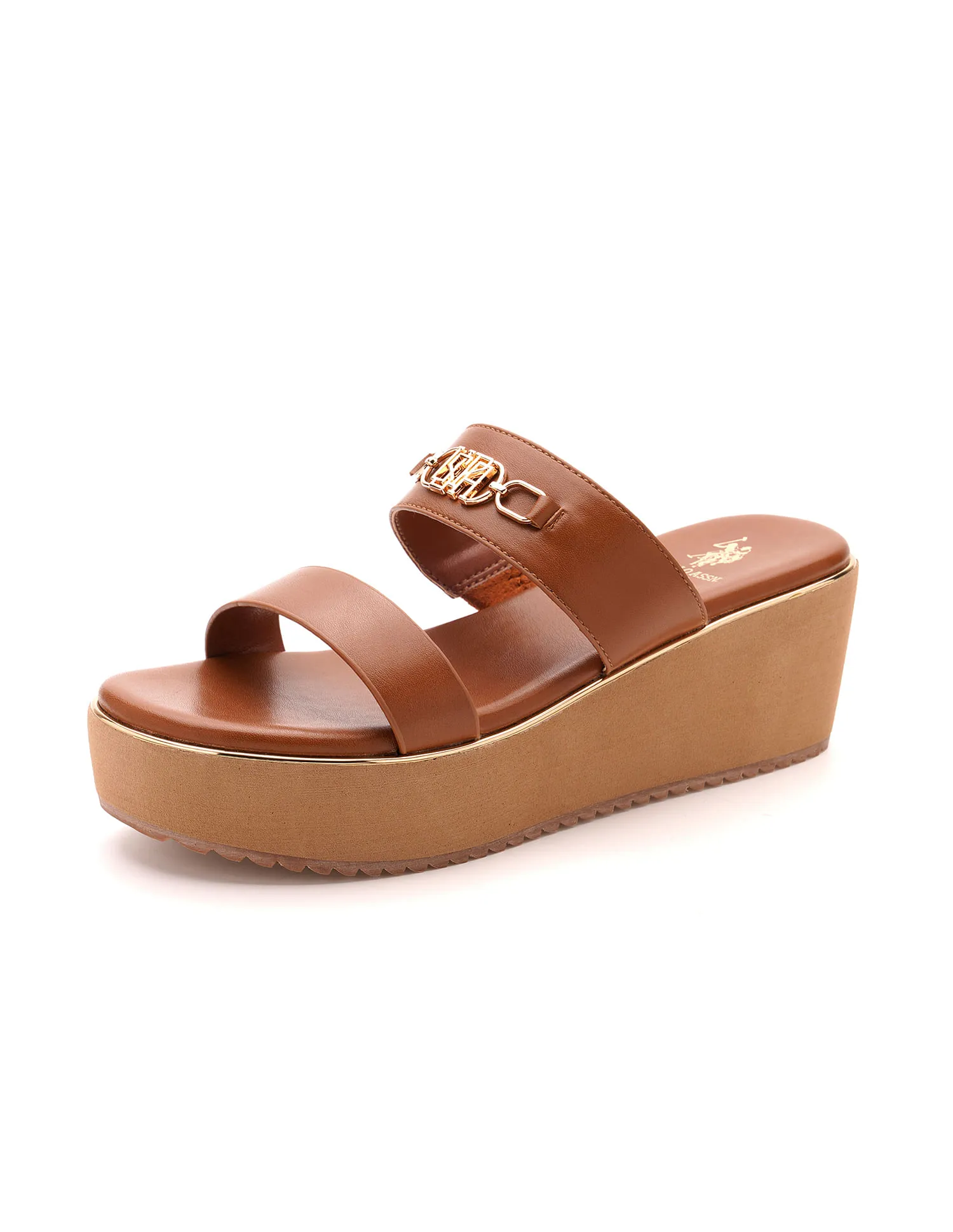 U.S. Polo Assn. Open Toe Elettra Wedge Sandals