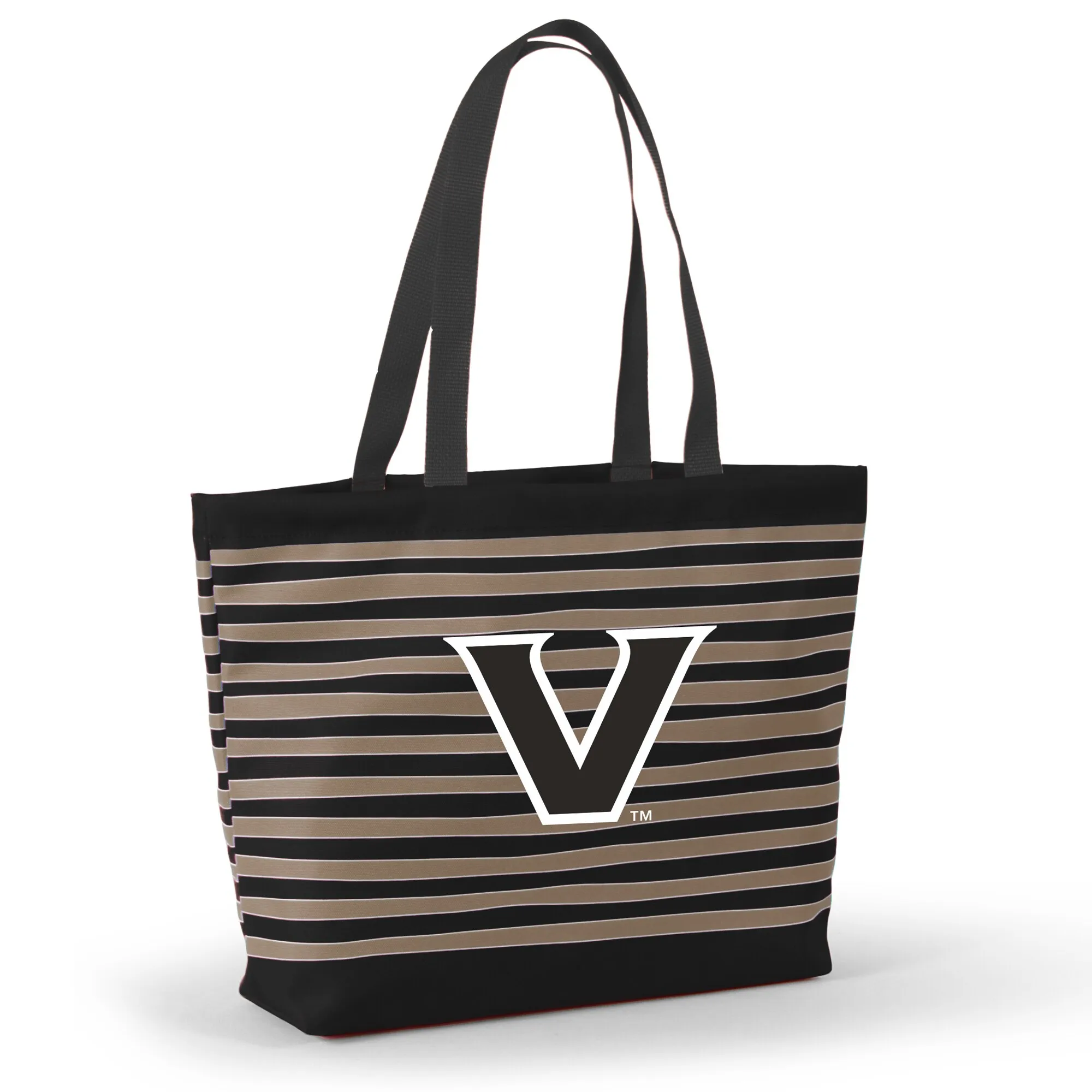 Vanderbilt Commodores Women's Black Wavy Striped Tatum Tote Bag