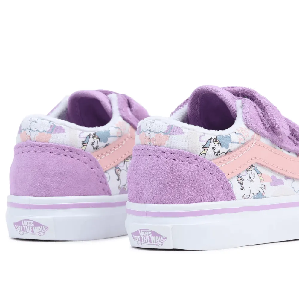 Vans Toddler Old Skool Velcro in Pink Unicorn