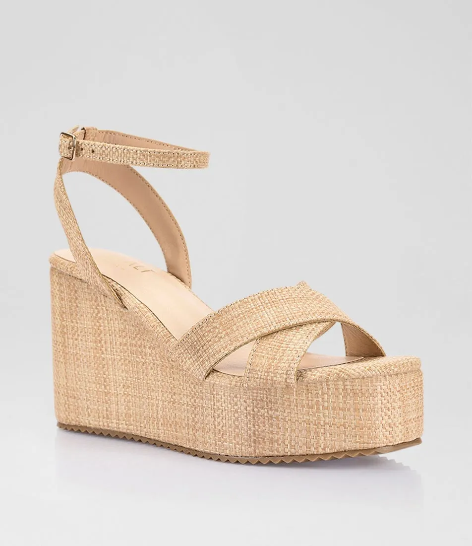 VERALI Callie 2 Natural Raffia Sandals