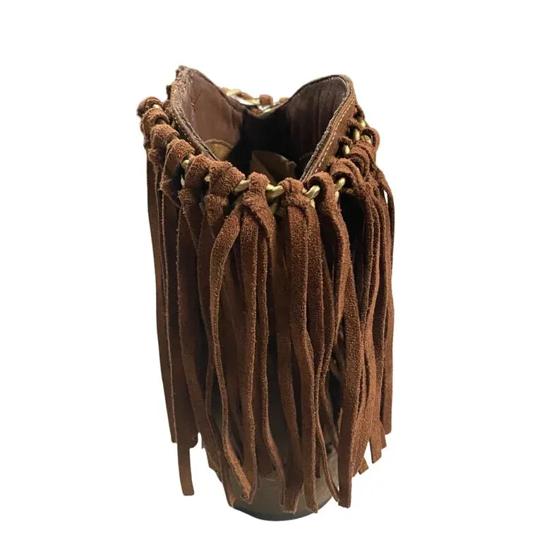 Very G Women's Juno Fringe Ankle Boot - Tan VGLB0316