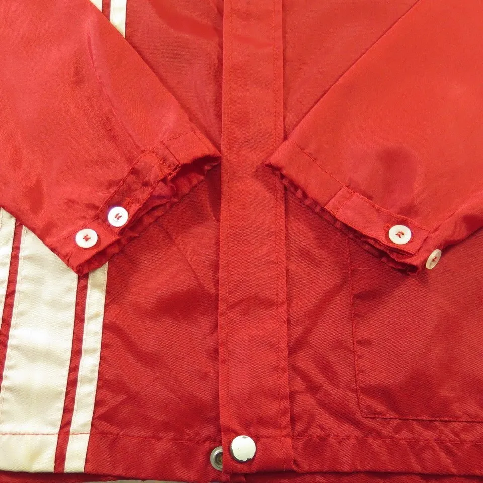 Vintage 60s Swingster Racing Jacket Mens S Champion Spark Plug Union Made Stripe