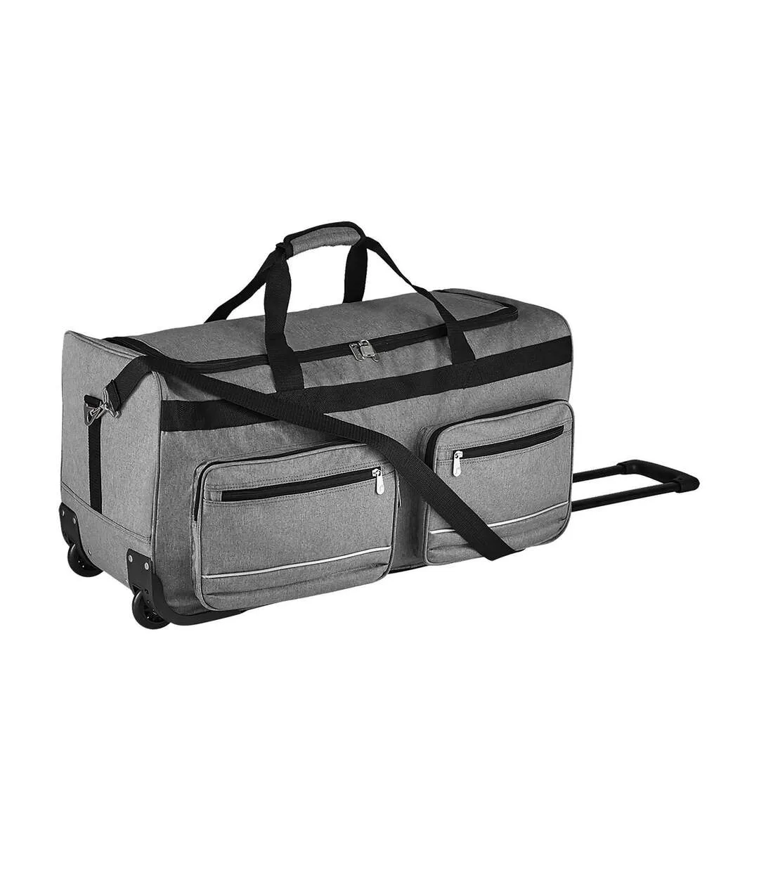 Voyager rolling travel holdall bag one size heather grey SOLS
