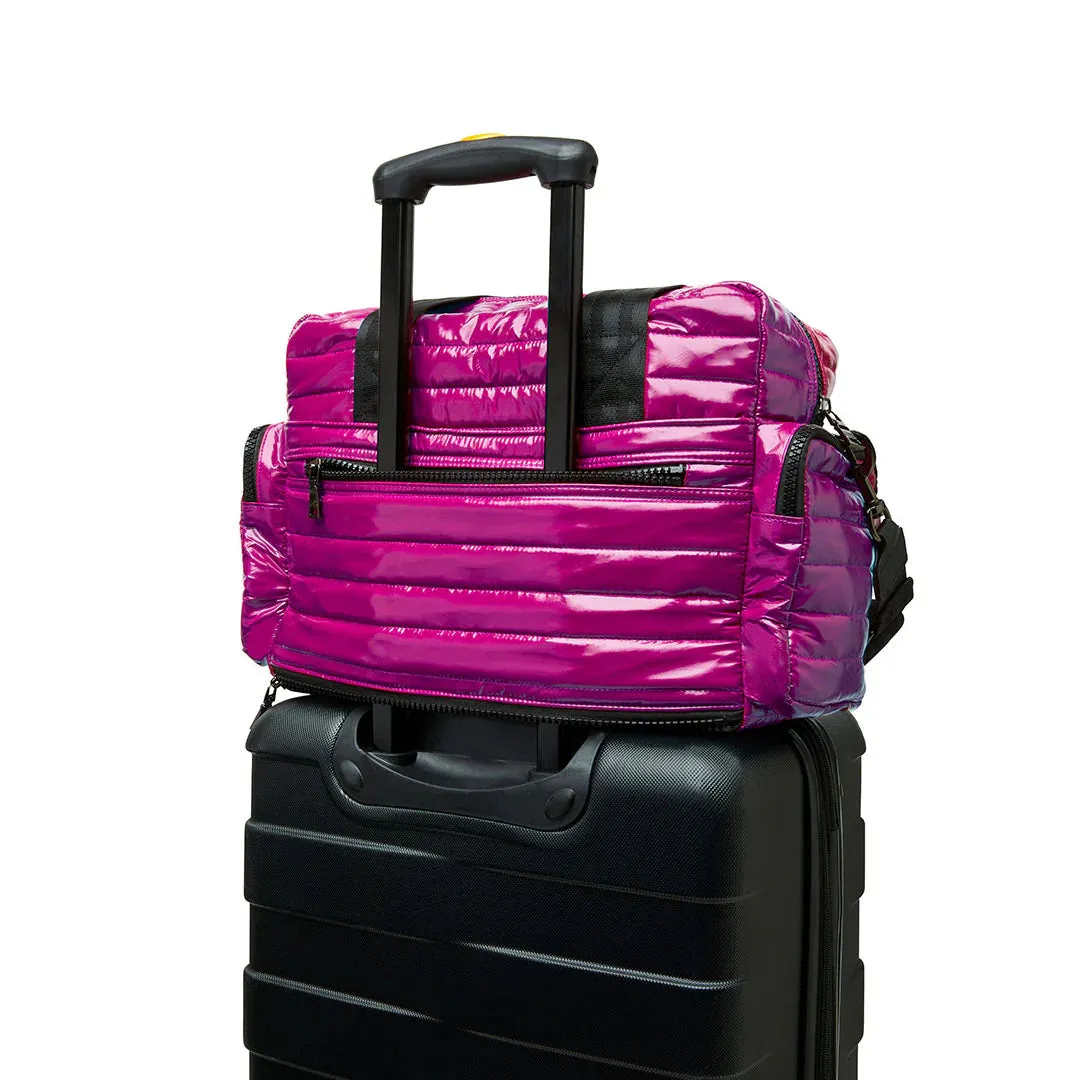 Voyager Travel Bag in Glossy Garnet