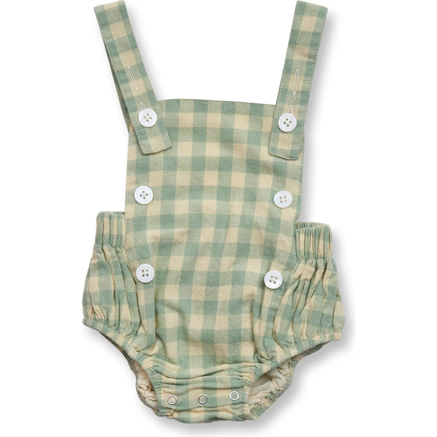 Wander & Wonder Baby Woven Gingham Romper, Cloud