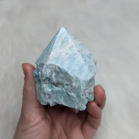 Watery Blue Amazonite Polished Standing Point