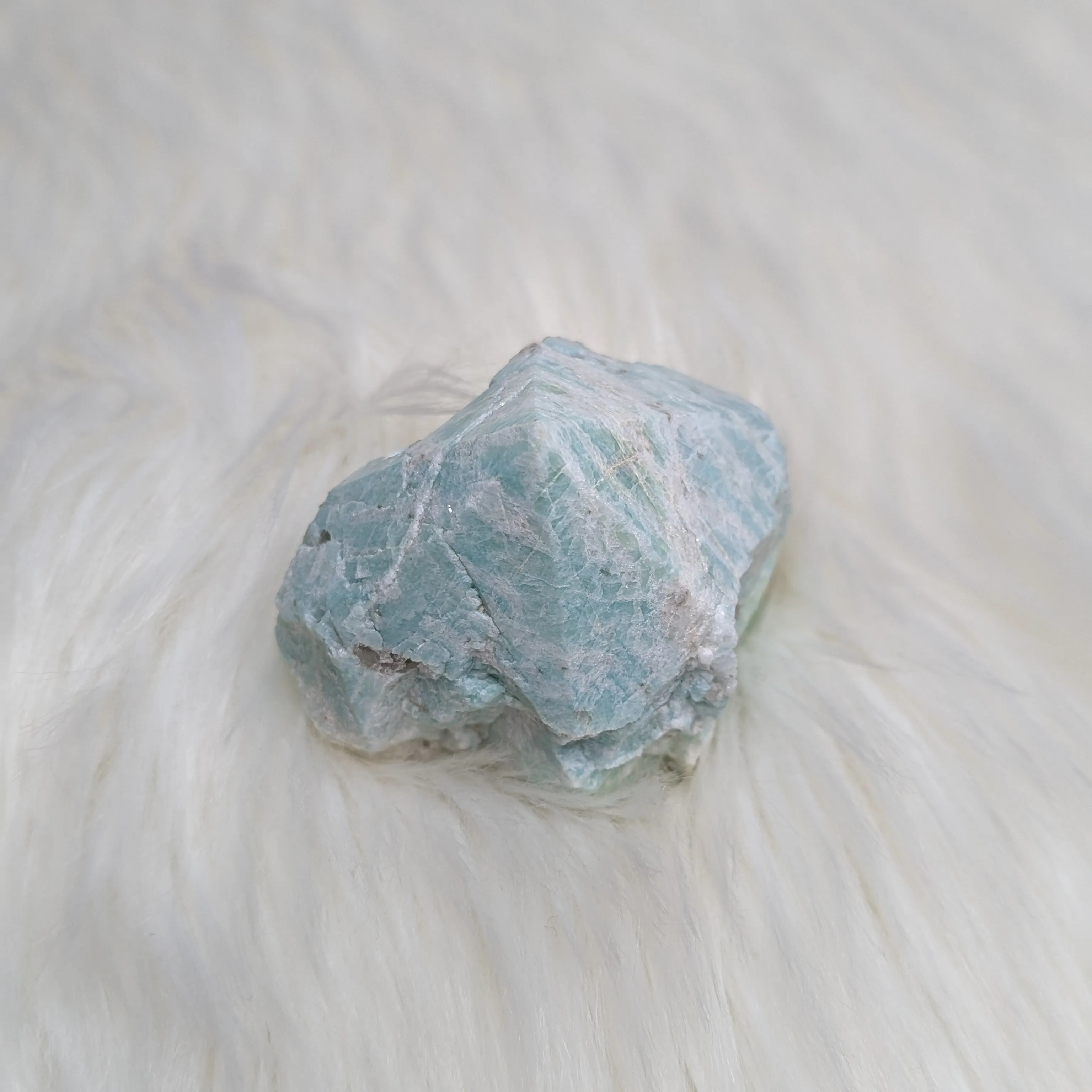 Watery Blue Amazonite Polished Standing Point