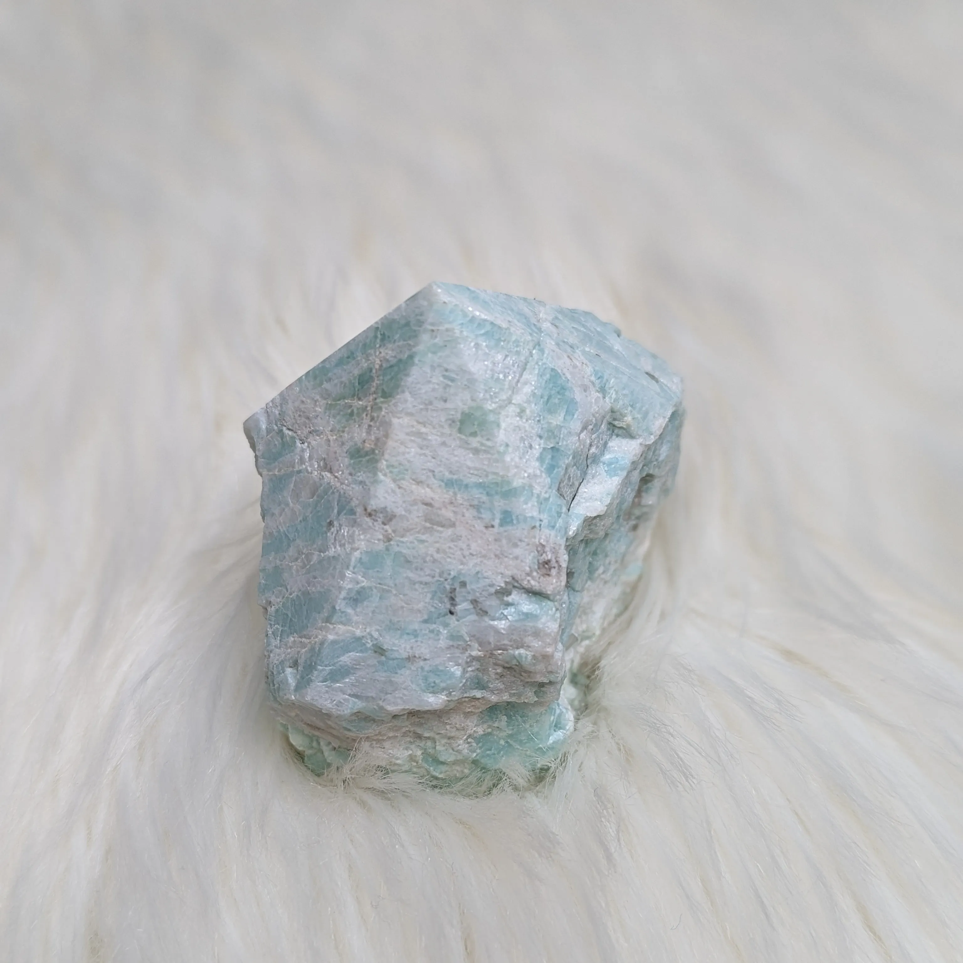 Watery Blue Amazonite Polished Standing Point