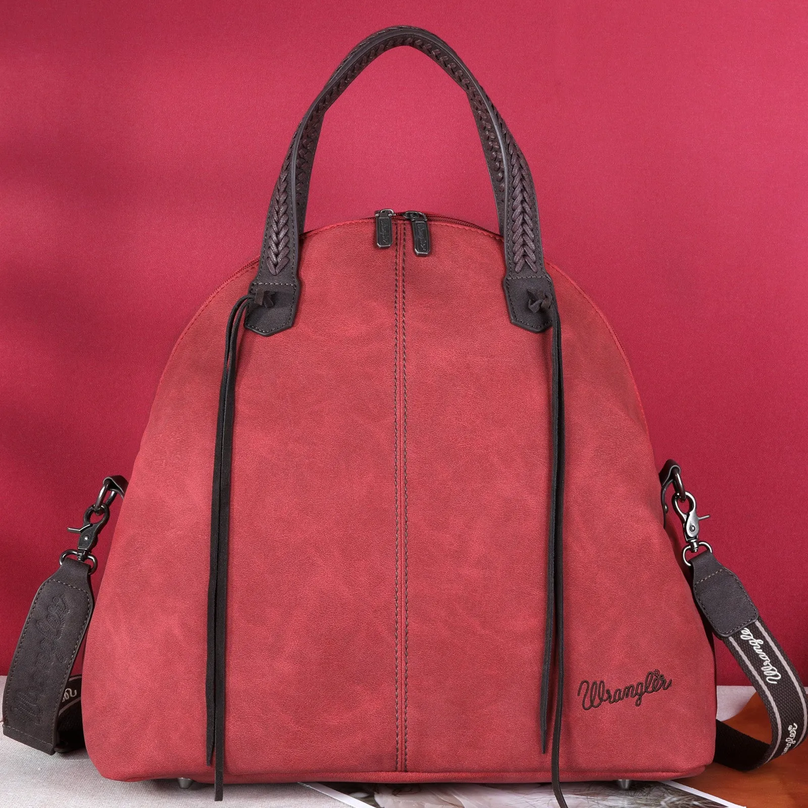 WG93G-2006  Wrangler Carry-All Concealed Carry Tote/Crossbody - Red