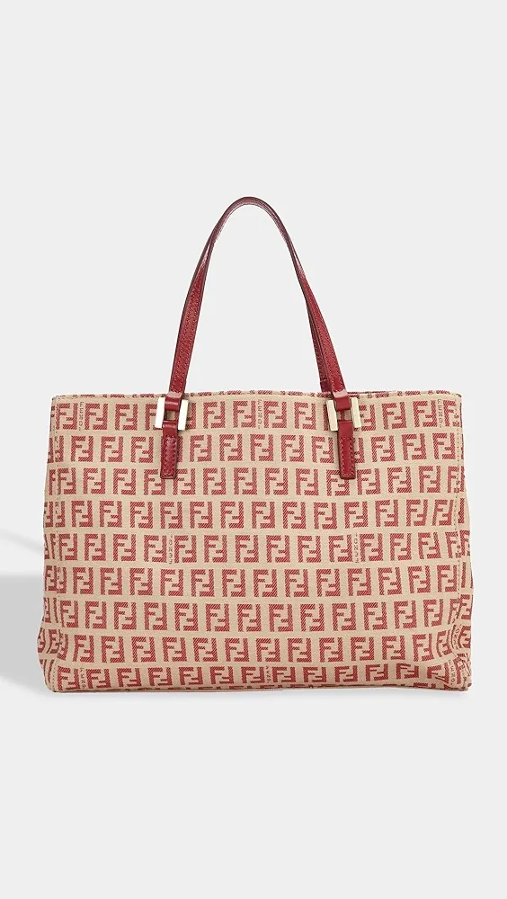 What Goes Around Comes Around   Fendi Red Zucchino Tote Small 