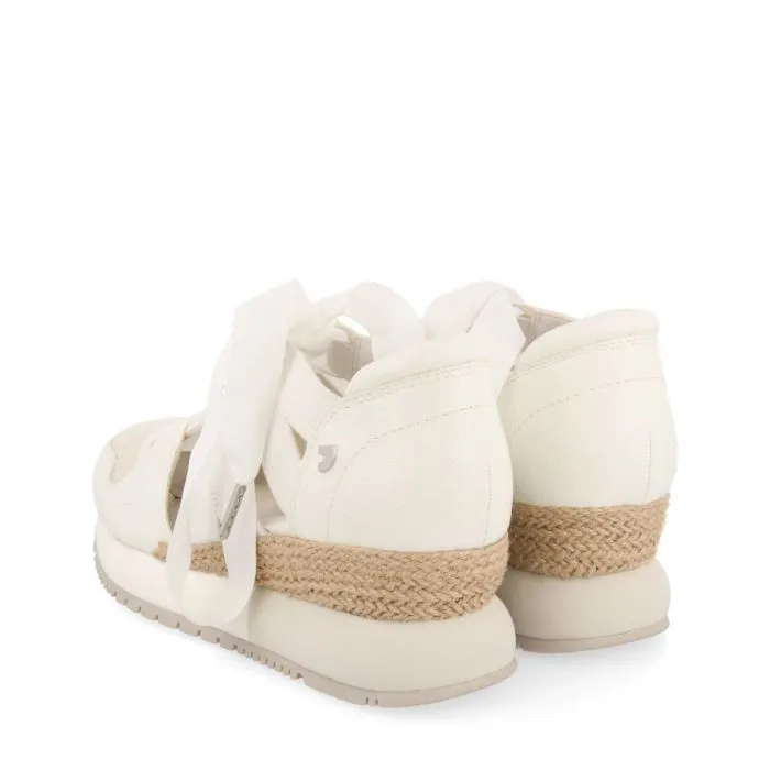 WHITE ESPADRILLE SNEAKERS FOR WOMEN LIZARDA