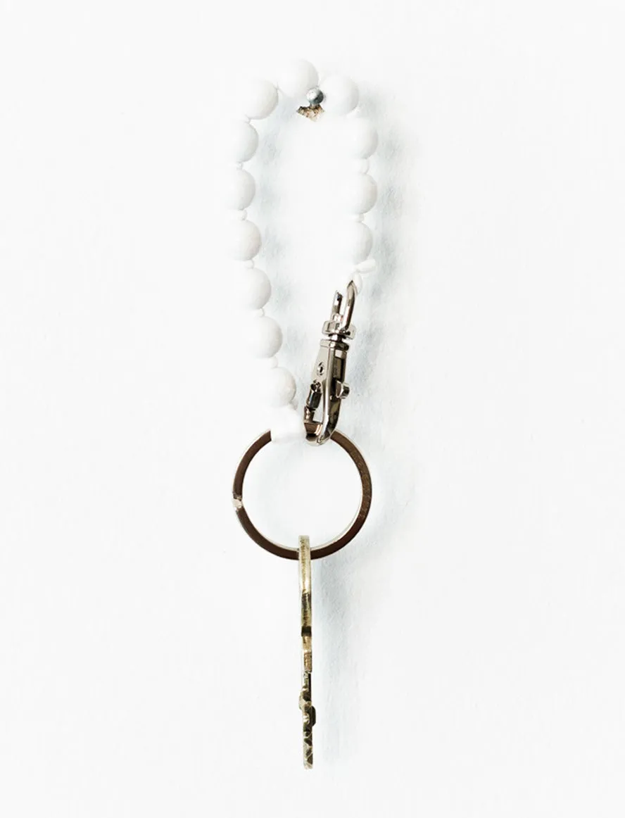 white Short Perlen Keychain